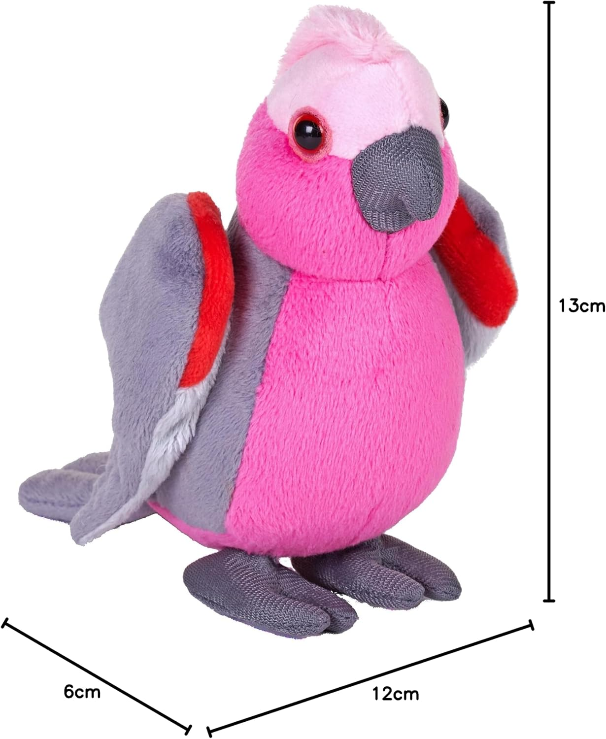 Wild Republic Pocketkins Eco Galah, Stuffed Animal, 5 Inches, Plush Toy, Made from Recycled Materials, Eco Friendly