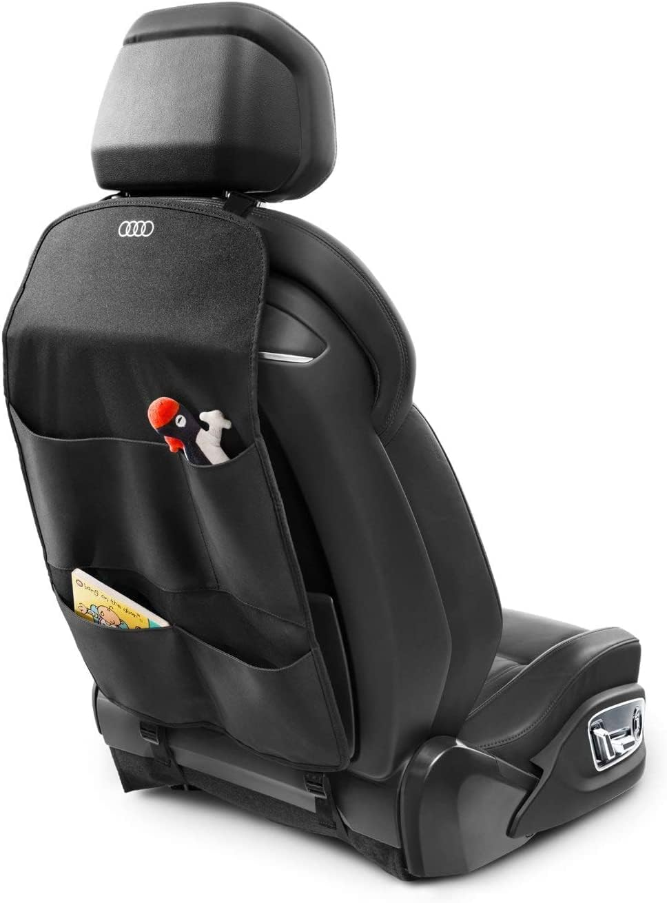 Audi 4M0061609 Black Back Protector with 4 Storage Compartments