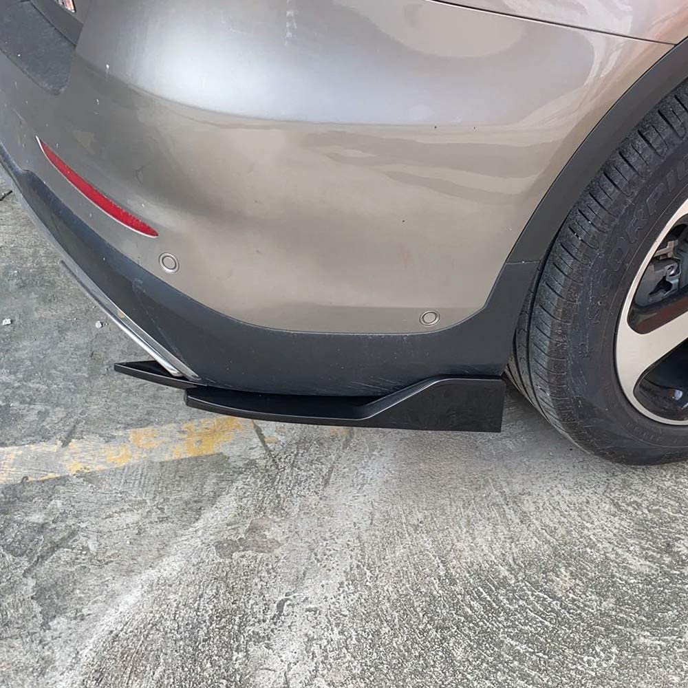 Idain 2PCS Universal Rear Bumper Lip Diffuser Splitter Canard Protector Front Bumper Lip Body Kit Front Bumper Side Skirt Spoiler Splitter (Carbon Fiber) - Carbon Fiber image number 6