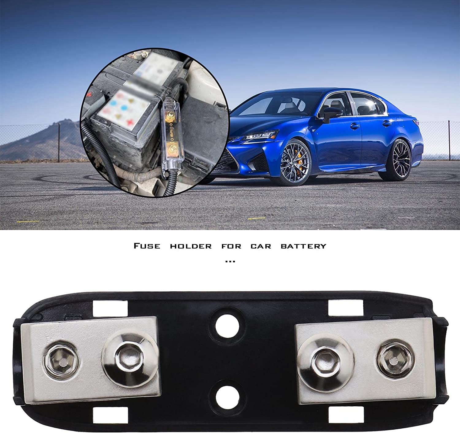 SING F LTD 2PCS Mini ANL Fuse Box Holder Fuse Base Block for Electronic Electrical Power Charging Car Audio RV Audio Modification 150A 32VDC image number 1