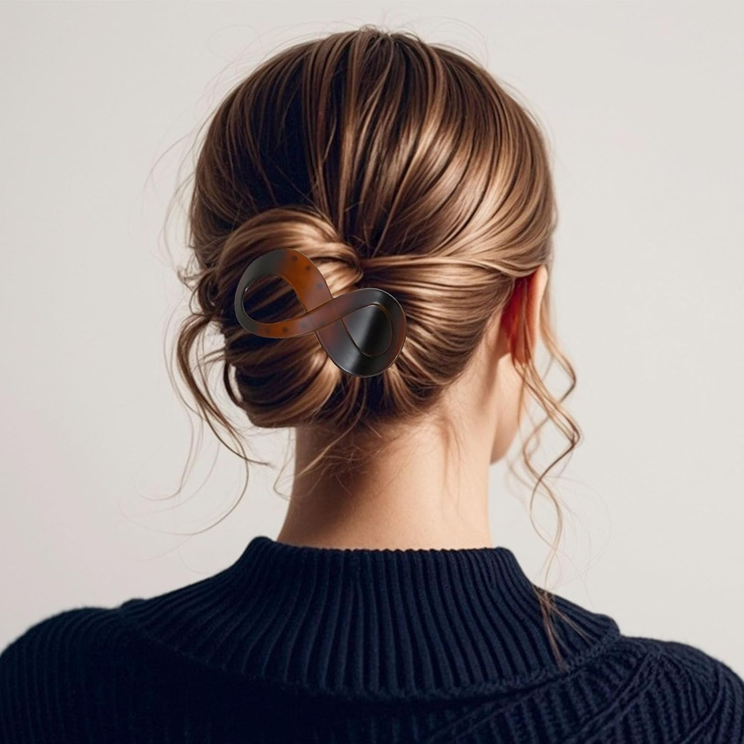 Pack of 2 French Hair Clips, Matte Hair Clip, Medium Size, Elegant Hair Accessories for Women, Hair Styling image number 4