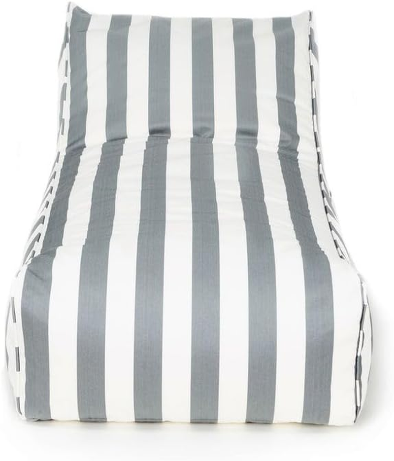 Billy Fresh Laid Back Outdoor Beanbag, 120 Cm Length X 65 Cm Width X 60 Cm Height, Grey/White image number 2