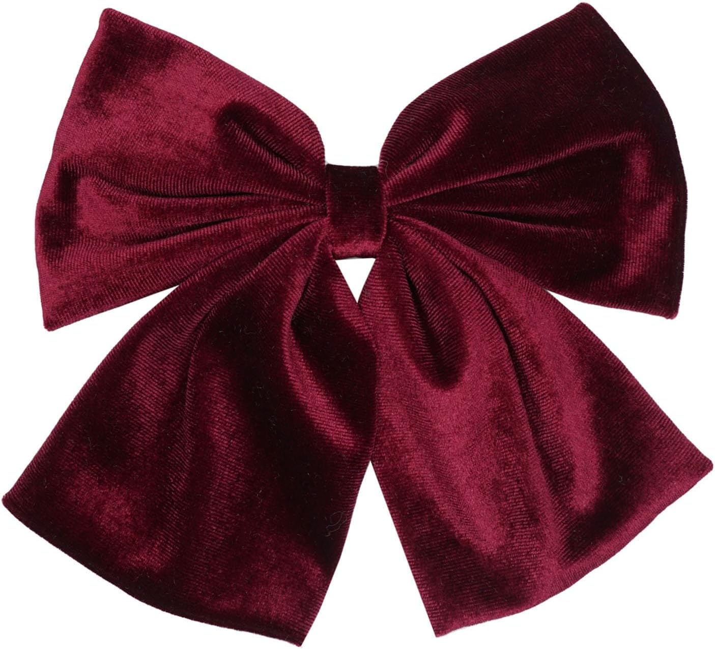 Velvet Hair Bow Women, Elegant Hair Clips with Bow, Clips Hair Clips, Automatic Hair Accessories, Headpiece for Women, Hair Accessory, for Party, Wedding, Makeup, Wine Red image number 2