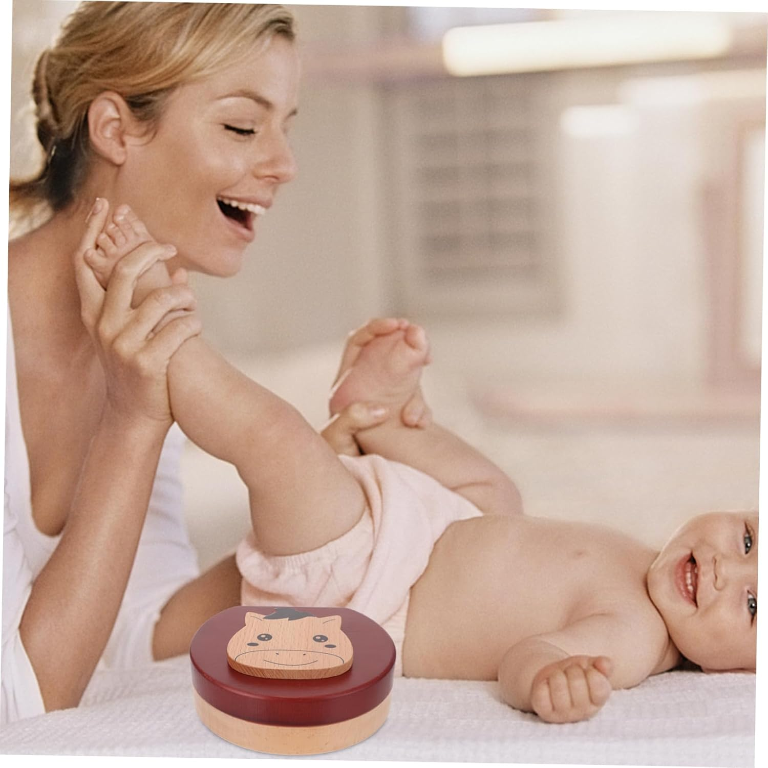 Tooth Keepsake Box Wooden Tooth Fairy Organizer with Tweezers Fetal Hair Bottle Profile for Boys Girls for Showers and Birthdays image number 2