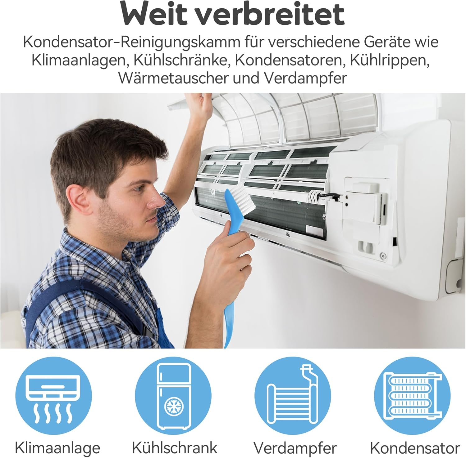 Pack of 3 Air Conditioning Condenser Fin Comb, Condenser Cleaning Comb, Air Conditioning Slats Comb, Air Conditioning Comb (3) image number 4