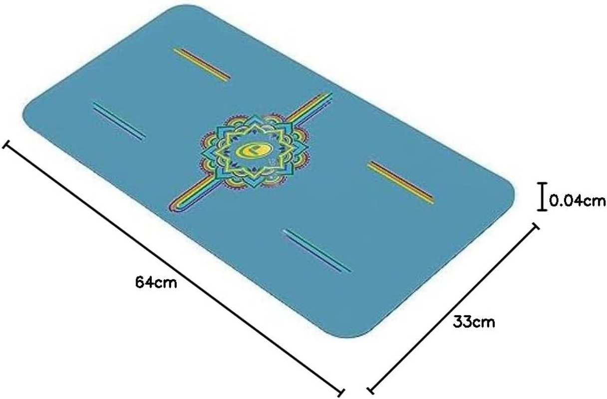 Liforme Yoga Pad - Free Yoga Bag Included - Patented Alignment System, Warrior-Like Grip, Non-Slip, Eco-Friendly and Biodegradable, 4.2Mm Thick Pad for Knee, Elbow and Hand Support during Yoga - Blue image number 4