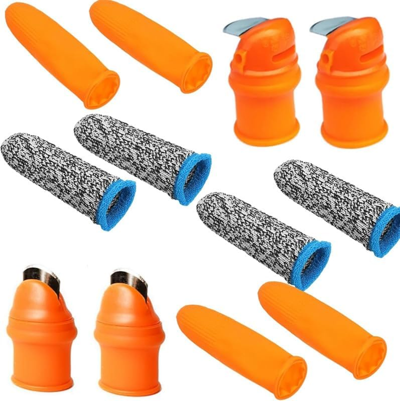 12Pcs Silicone Thumb Knife Set,Harvesting Plant Finger Guard,Finger Knife Gardening,Silicone Thumb Knife, Gardening Thumb Tool,Garden Finger Cutter image number 1