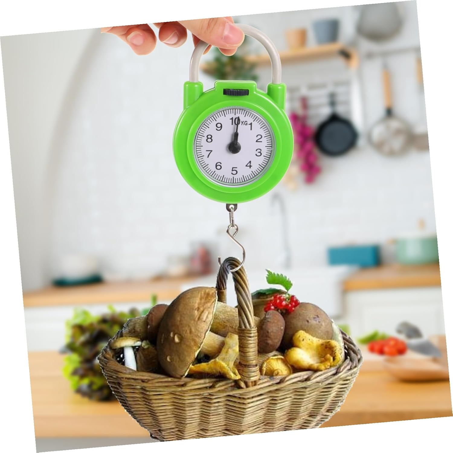 DECOMELODY Portable Small Spring Scale for Travel Luggage and Suitcase Weighing Manual Lightweight Metal and Plastic Handheld Scale with Hook for Home and Travel Essentials image number 4