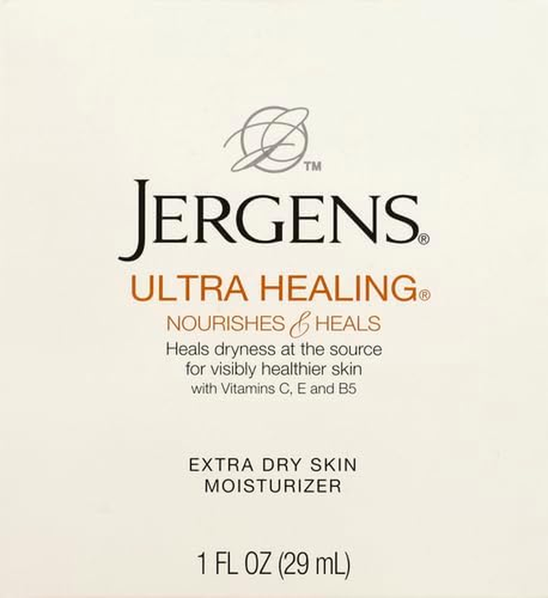 Jergens Ultra Healing Lotion, Hand and Body, Dry Skin Travel Size Moisturizer, for Absorption into Extra Dry Skin, Use after Washing Hands, 1 Ounce, with HYDRALUCENCE Blend, Vitamins C, E, B5 image number 1