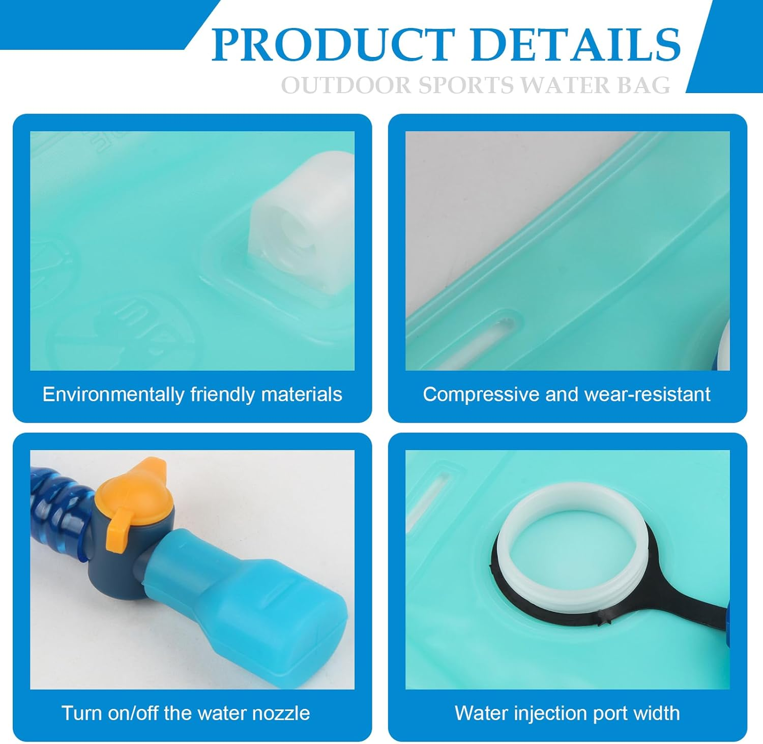 GGUFAY Hydration Bladder 2L Outdoor Water Bag for Hydration Backpack Cycling Hiking Climbing Water Backpack Camping image number 1