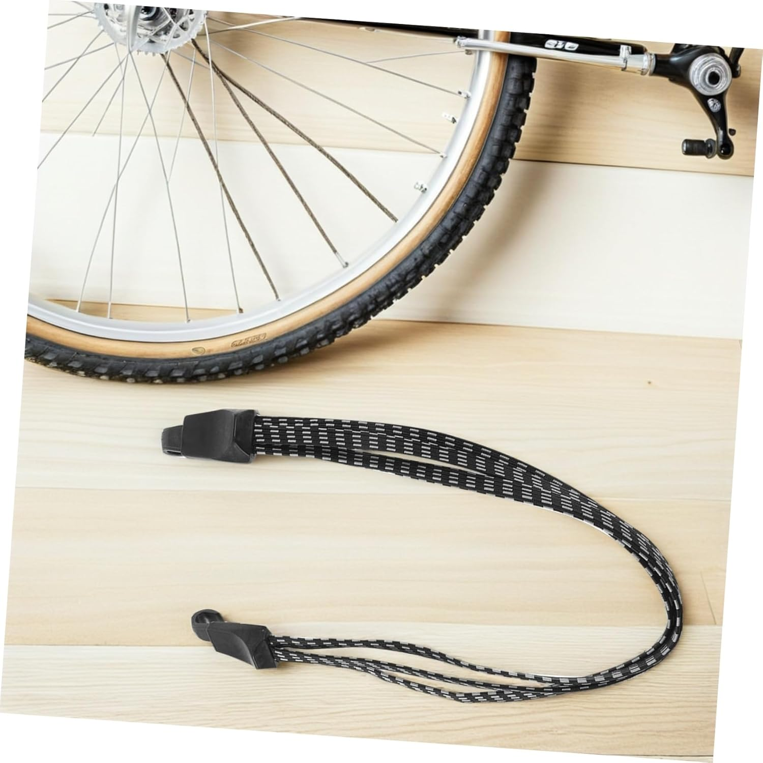 INOOMP 4Pcs Bicycle Straps Tie down Straps for Travel Strong Elastic Luggage Tie-Down for Securing Luggage Bike Rack Portable Cargo Belt image number 4