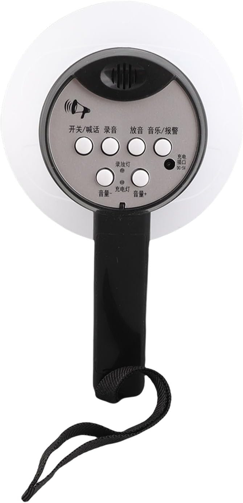 Handheld Megaphone Loud Support Recording, Portable Megaphone Rechargeable for Broadcasting Stall, Portable Loud Speaker Bullhorn image number 1