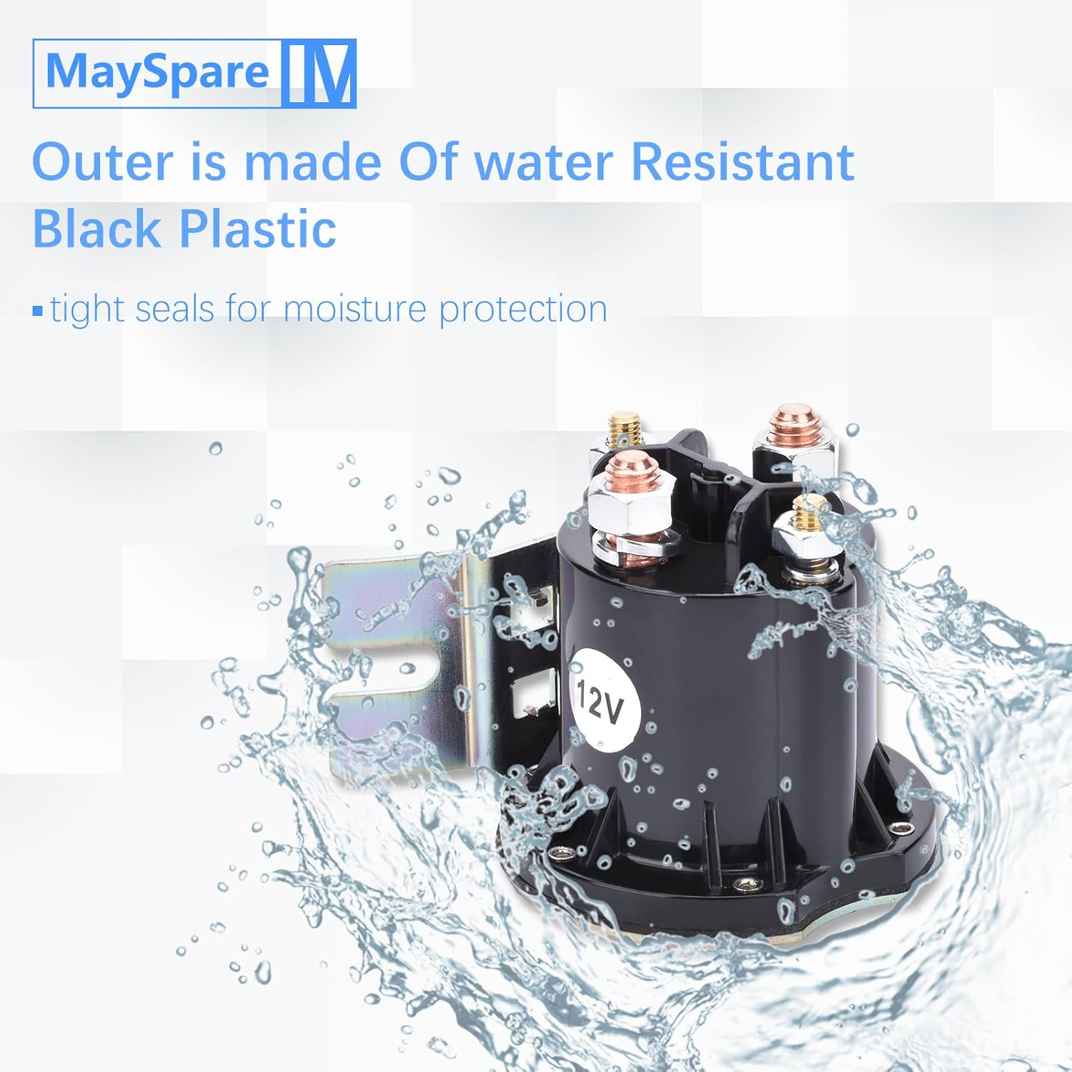 Mayspare Trombetta Powerseal Solenoid Relay Switch 12 Volt 4 Terminal Solenoid 150 Amp Intermittent Duty DC Contactor, 684-1261-212, 684-1251-212 image number 2