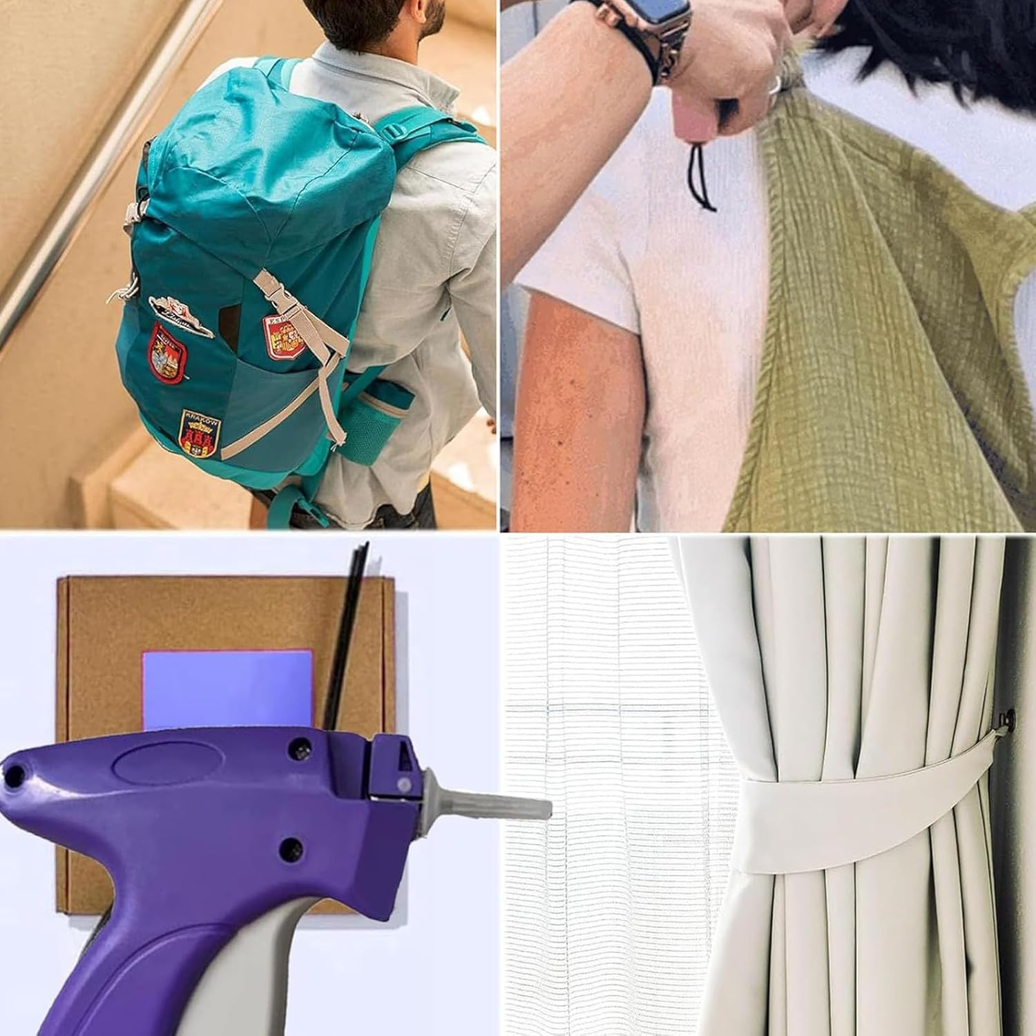 Stitch Gun,Tagging Gun for Clothing, Fine Stitch Mini Stitch Gun for Clothes,Kit with 5 Needles,Includes 1000 X 0.19 Ultra-Fine Seam Gun Fasteners, Great for Garment Repair(Purple) image number 2