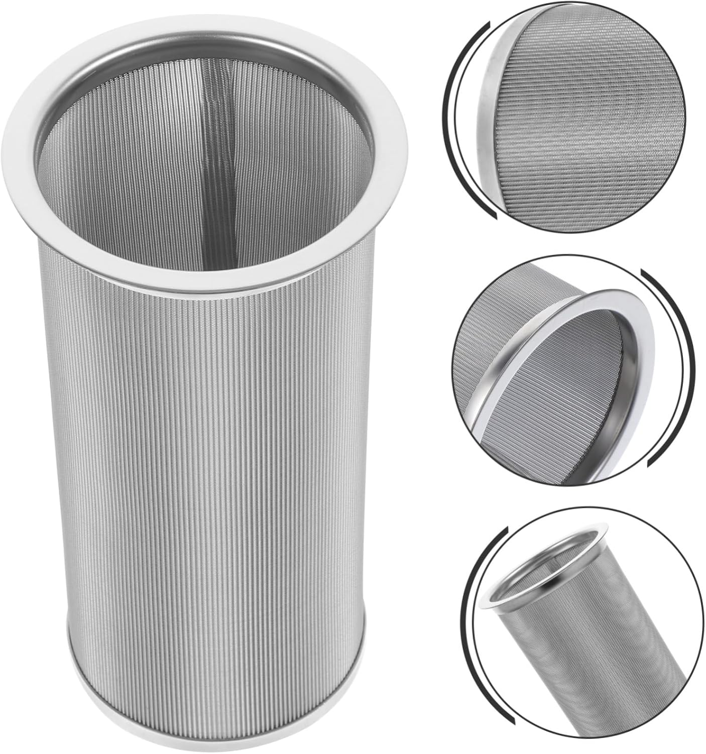 ELAYARD Stainless Steel Tea Strainer and Coffee Filter Portable Mesh Infuser Insert with Evenly Distributed Filter for Loose Tea Cold Brew and Fruit Infuser Jar Use image number 3