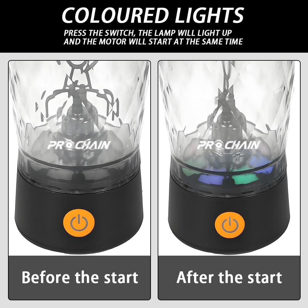 Electric Protein Shaker Bottle, USB Rechargeable Mixing Cup, Water Drink Mixer Portable Bottles for Gym Sport - Green image number 2