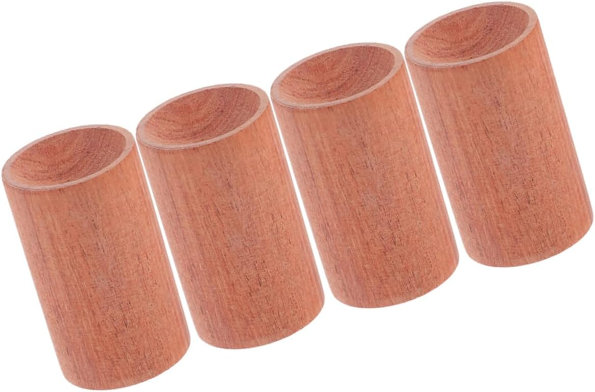 DECOMELODY 4Pcs Aromatherapy Essential Oil Base Holder Mini Wood Display Stand for Scent Diffuser Home Fragrance Stand