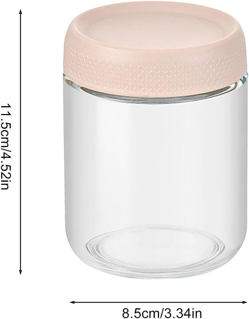 3Pcs 16Oz Glass Jars with Airtight Lids, Overnight Oats Containers with Lids, Wide Mouth Mason Salad Jars, Glass Food Storage Containers for Snacks Yogurt Spice Sugar image number 3