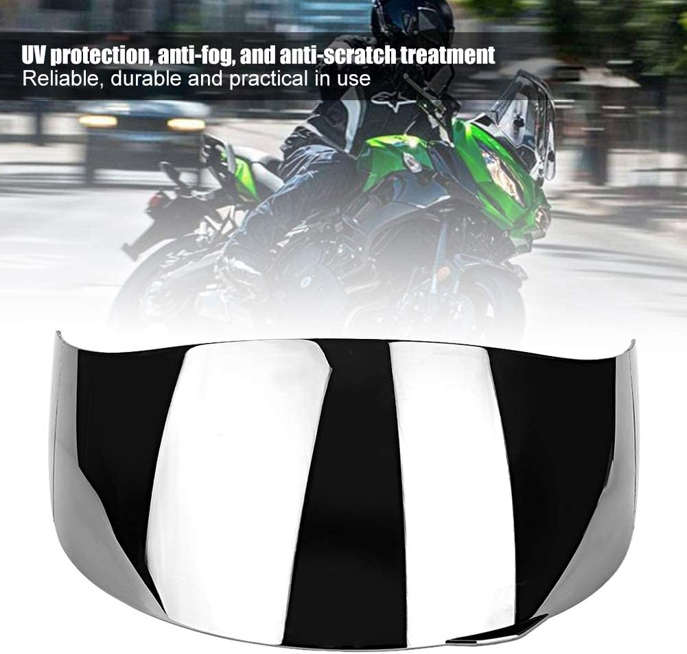 Helmet Lens Shield, Strong Scratch Resistant Full Face Helmet Visor anti Fog for Motorcycles Replacement for AGV K5 K5-S K3 SV K1(Silver)