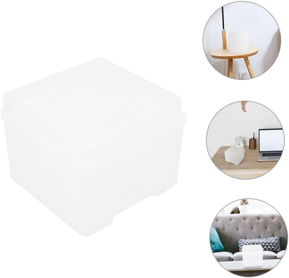 KICHOUSE Photo Storage Box Multi-Functional Storage Case for Pictures Reusable Organizing Box