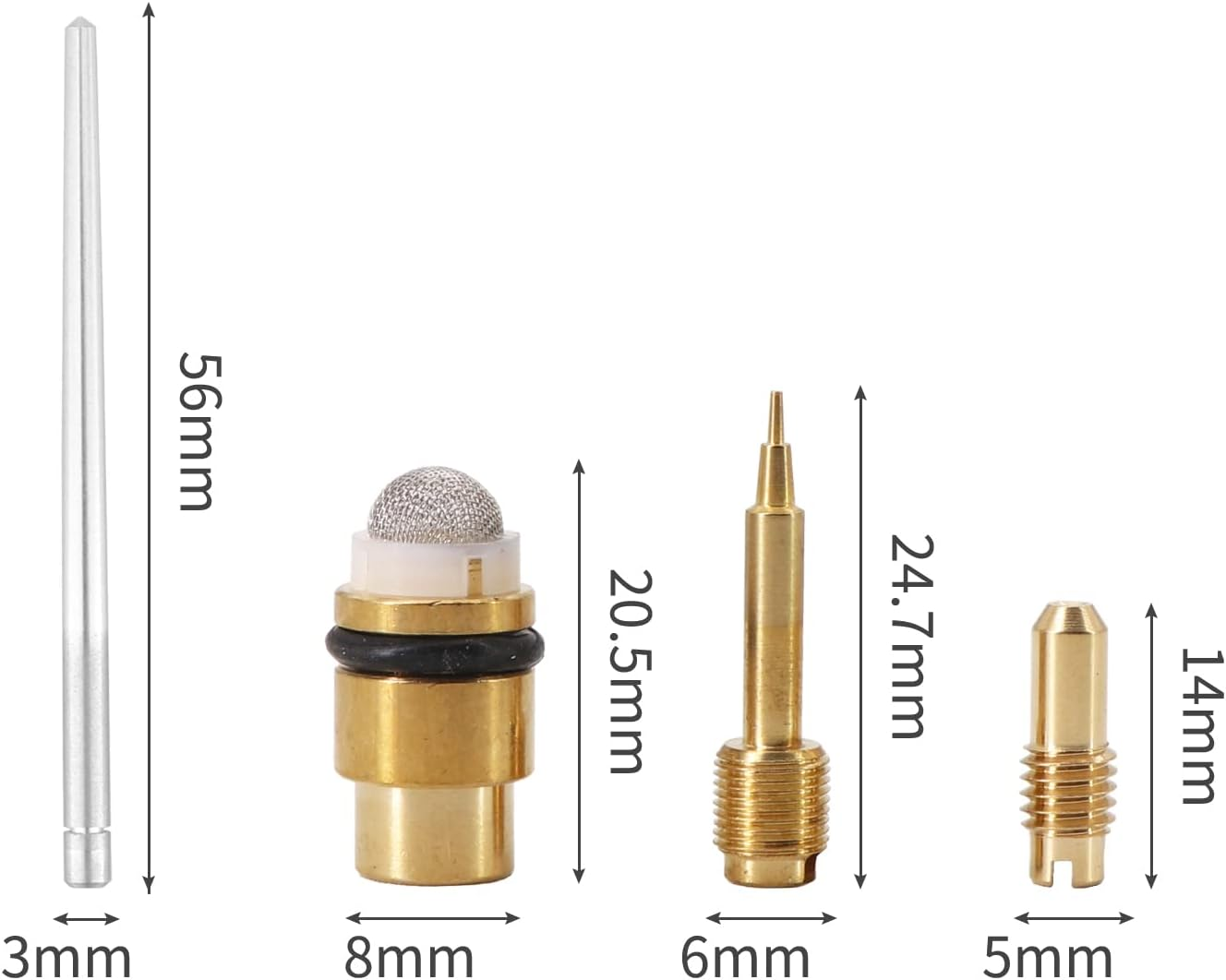 KIPA Carburetor Repair Rebuild Kit for Yamaha 1988-1999 XV1100 Virago 1100 1996-1998 XV1100S Virago 1100 Special # 0101-118 image number 6