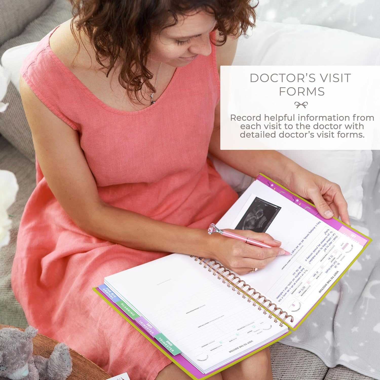 Clever Fox Pregnancy Journal & Memory Book - Pregnancy Planner & Notebook for Expecting Moms &ndash; Baby Keepsake, First Time Moms Gift (Spring Green) image number 6