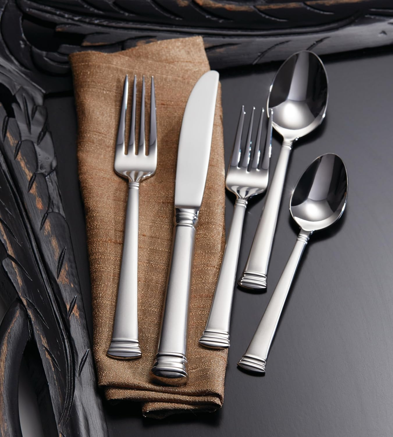 Lenox Eternal 5-Piece Stainless Flatware Placesetting - 9827092, Silver