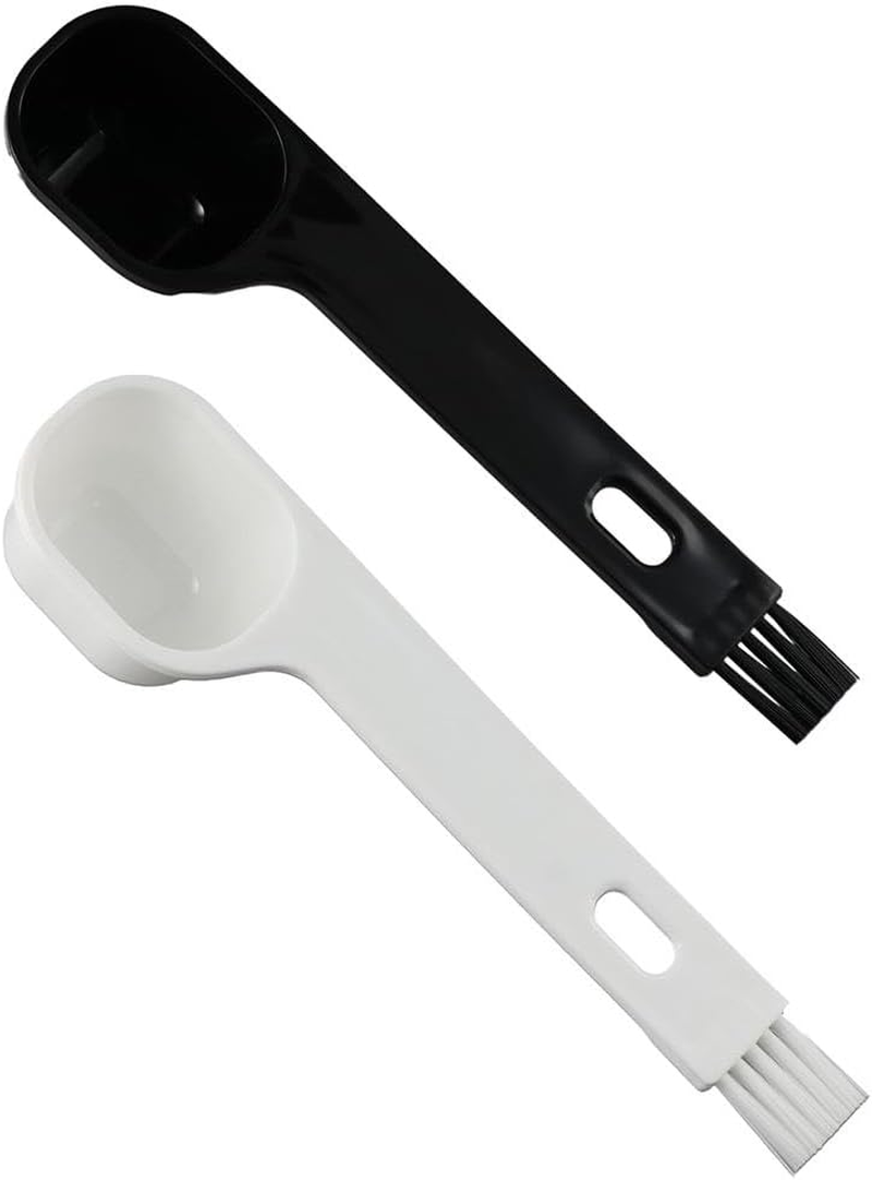Hobbyme Pack of 4 Plastic Coffee Scoops with Brush & Espresso Grinder Brush for Ground Coffee Cleaning Tea Power Coffee Grinder Spoon image number 4