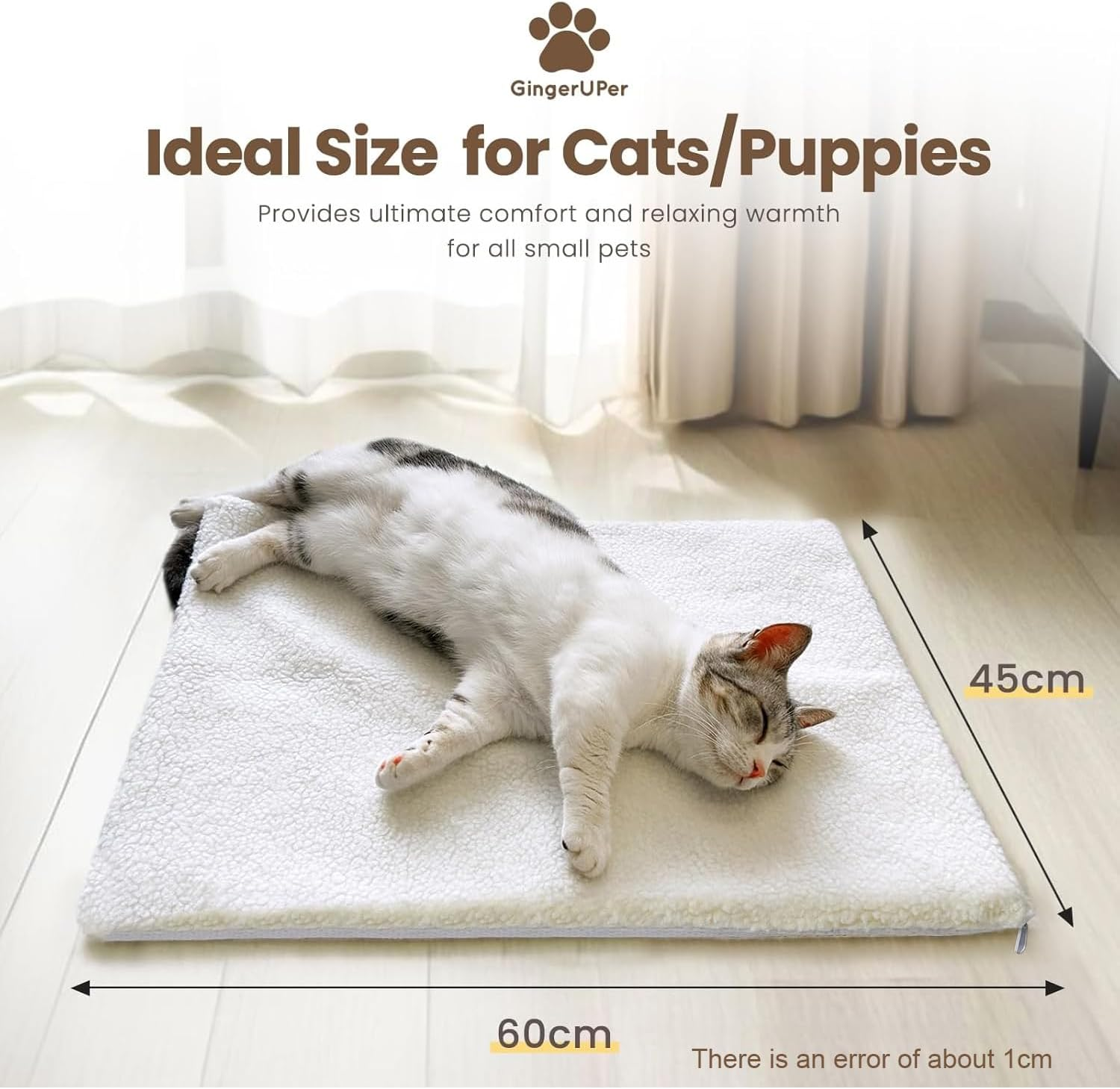 Generisch Self Heating Cat Blanket 60X45Cm image number 4