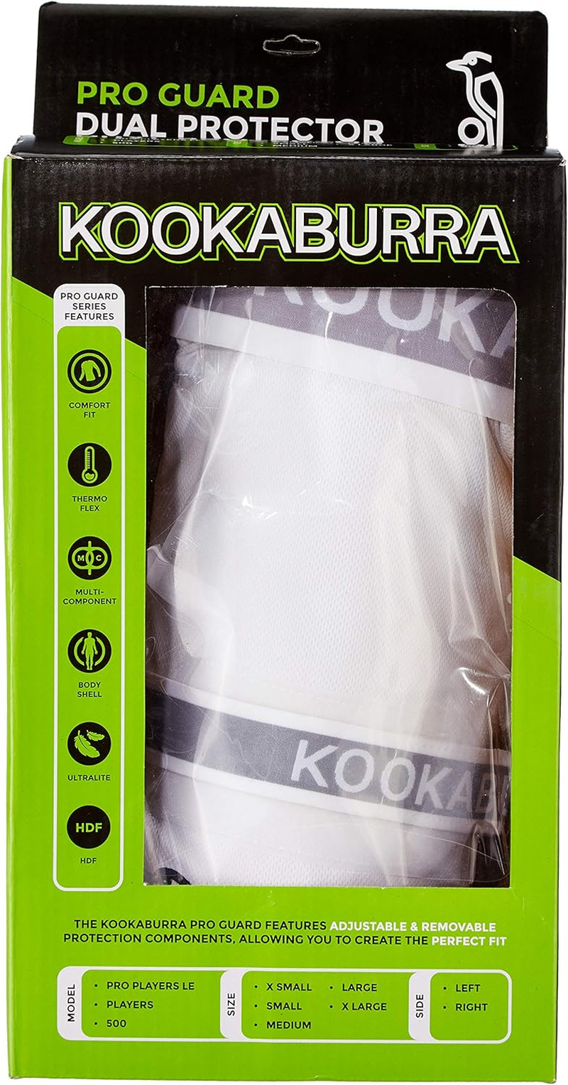 Kookaburra Pro Guard 500 Cricket Thigh Pad (White, Size: Men) | Left Hand Batsman | Lower Body Dual Protection Cricket Thigh Guard image number 3