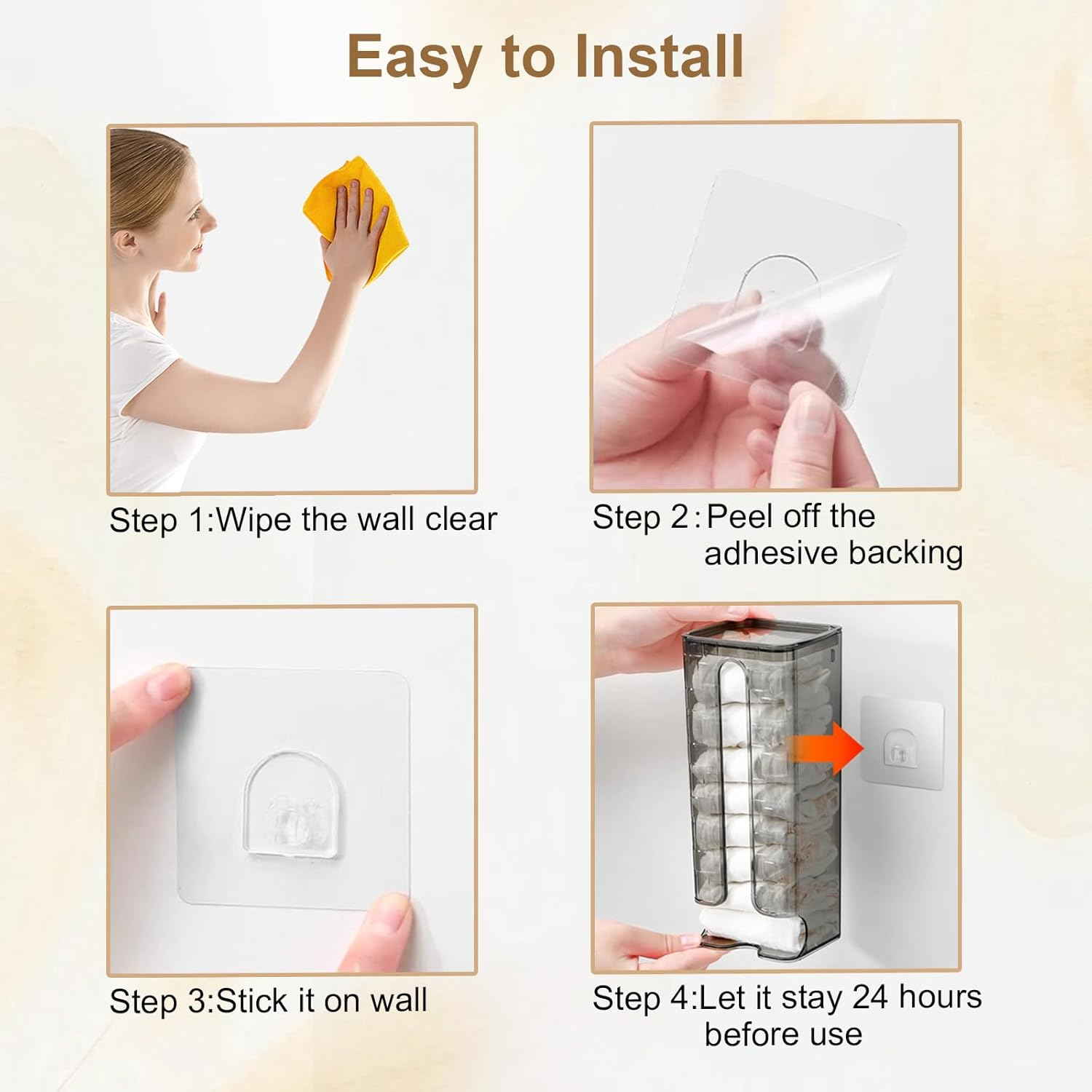 DIYJEP Pack of 2 Socks Underwear Hanging Organiser, Wardrobe Organiser for Hanging, Multifunctional Bin Bag Dispenser Storage Box with Lid for Clothes, Rubbish Bags, Paper Towels image number 4