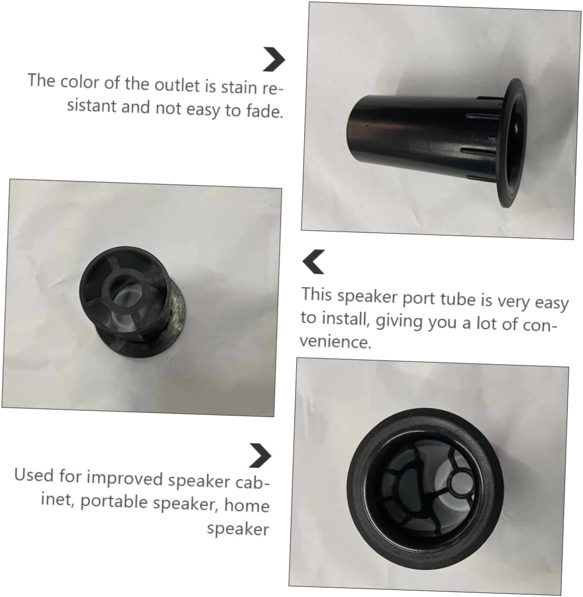 LOORGVEL 20Pcs Plastic Woofer Box Port Tube for Speaker Air Outlet Bass Reflex Tube Speaker Port for Box Replacement image number 4