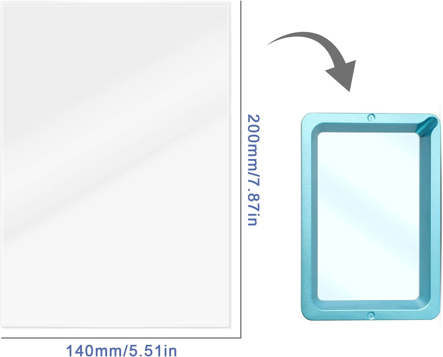 Emsea 5Pcs FEP Film Transparent with Yellow Scraper for 3D Printer Creality LD002R image number 1