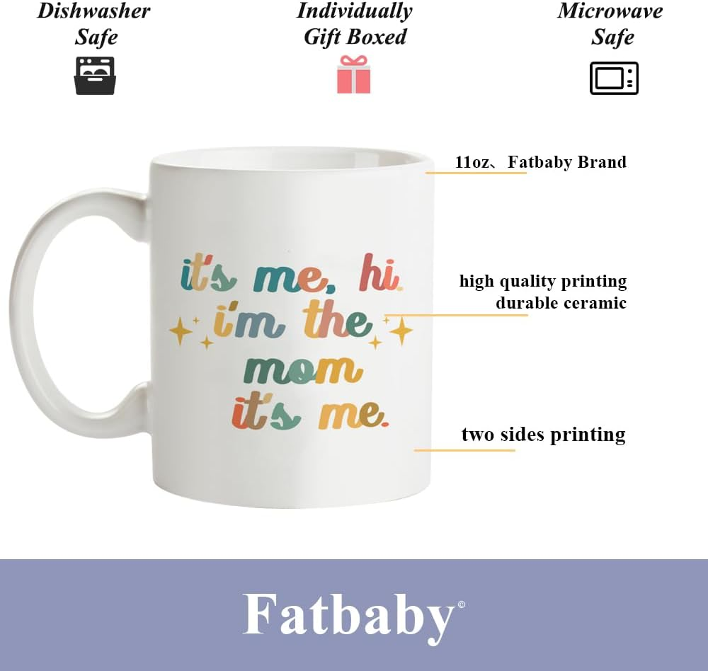 Fatbaby New Mom Coffee Mug,Mother&rsquo;S Day Birthday Gifts for Expecting Mom Mother First Time Mom to Be in My Mom Era Tea Cup 11 OZ - In My Boy Mom Era image number 2