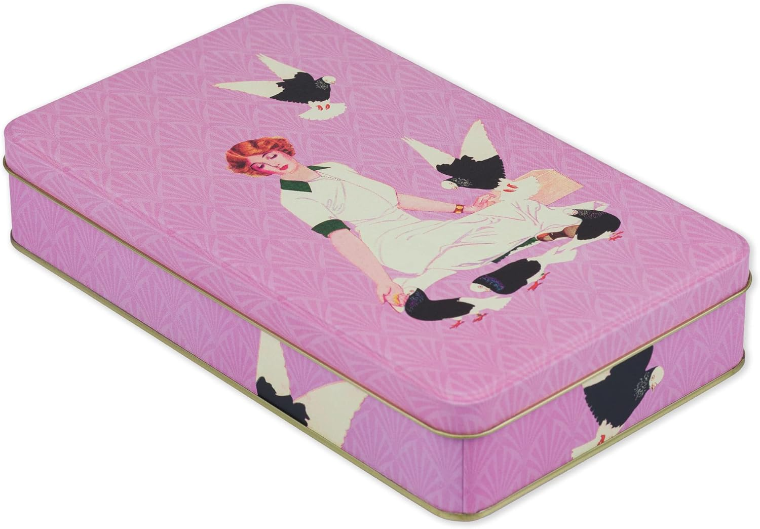 Metal Tin Tin with Lid, Nostalgic Art Tin Box, Biscuit Tin, Storage Tin for Small Items - Herbarium Collection (Culina Botanica) image number 2