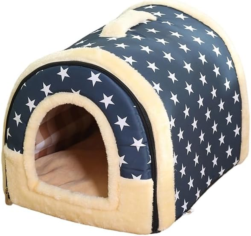 AIMALL Deluxe Pet Dog House Igloo Design &ndash; Foldable Cushioned Cat & Puppy Bed, Machine Washable, Durable Nylon with PP Cotton, Sizes S-XL for Small to Large Pets