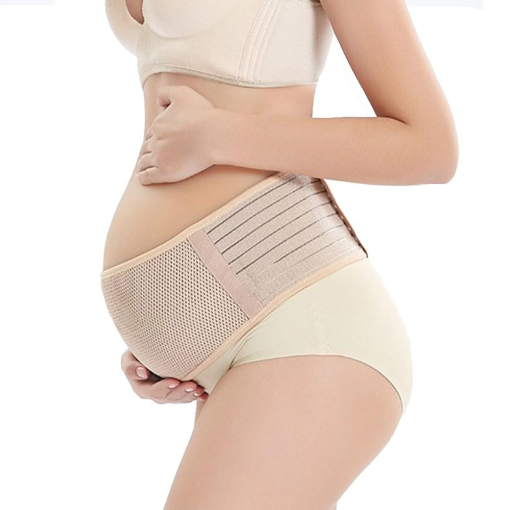 Poemtian Maternity Belly Band for Pregnant Women Adjustable Maternity Belt Pregnancy Belly Band Back Support Abdominal Binder Back Brace