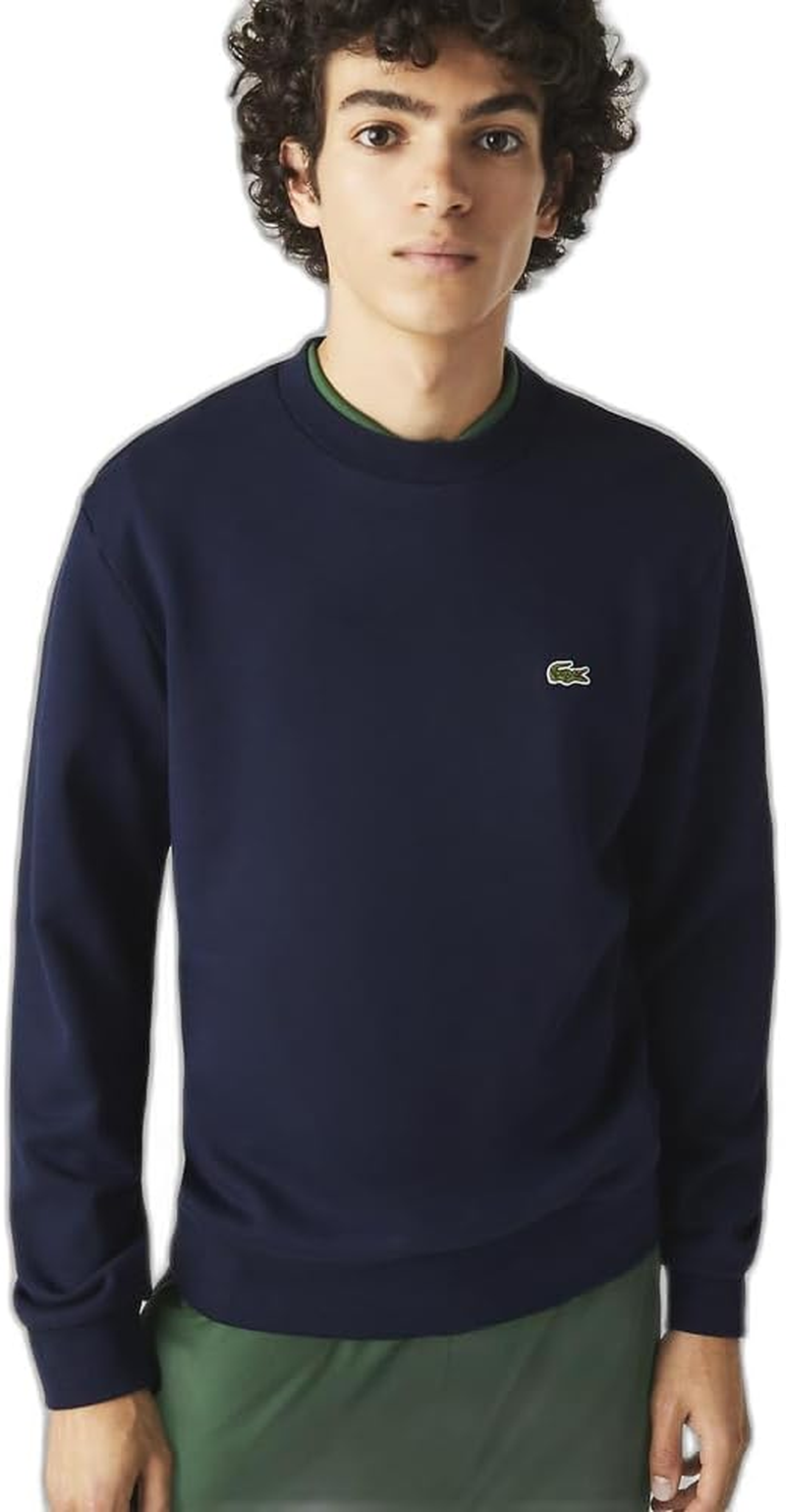 Lacoste Men'S Non Brushed Crew Neck Sweat, Navy, Small image number 3