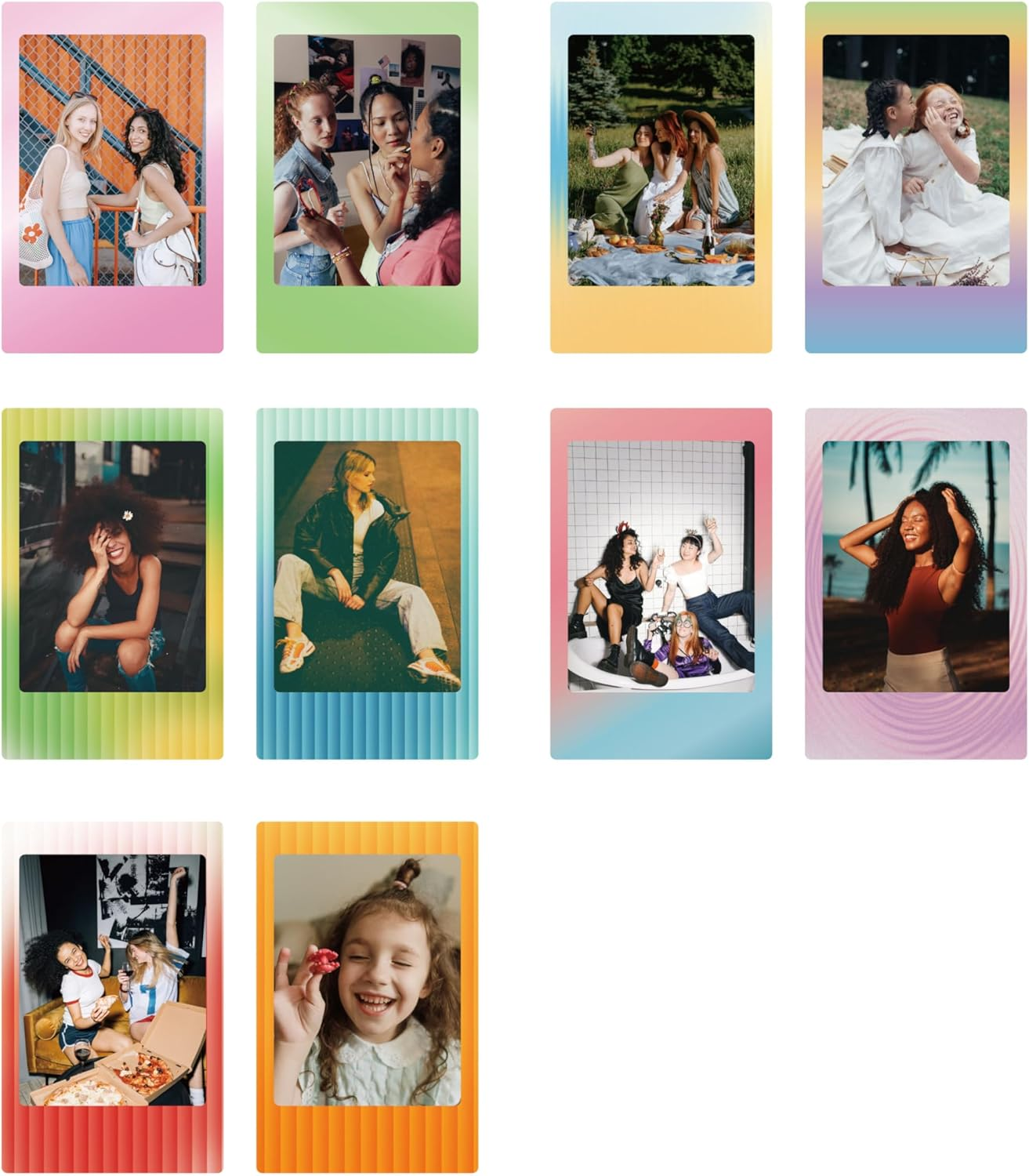 30Pcs Film Border Stickers Compatible with Fujifilm Instax Mini Liplay 12 11 9 8+ 8 Evo 99 SE 40 90 70 50S 26 25 7S Instant Film image number 4