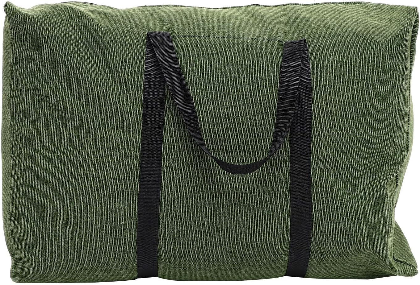 NOLITOY Large Olive Green Canvas Travel Duffle Bag with Zipper and Handle, Thickened Military-Style Luggage Storage Weekender Bag for Travel and Moving Random Color image number 4