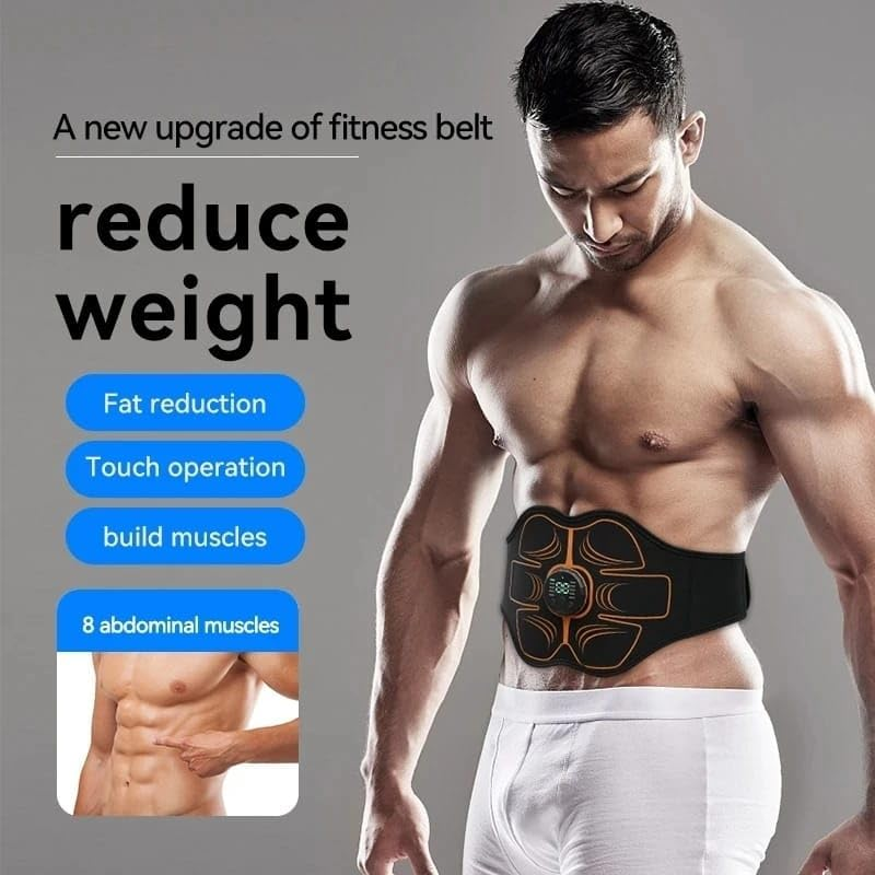 Abs Trainer Belt EMS Abdominal Muscle Stimulator Electric Toning Belts USB Waist Belly Weight Loss Home Gym Fitness Massager image number 2