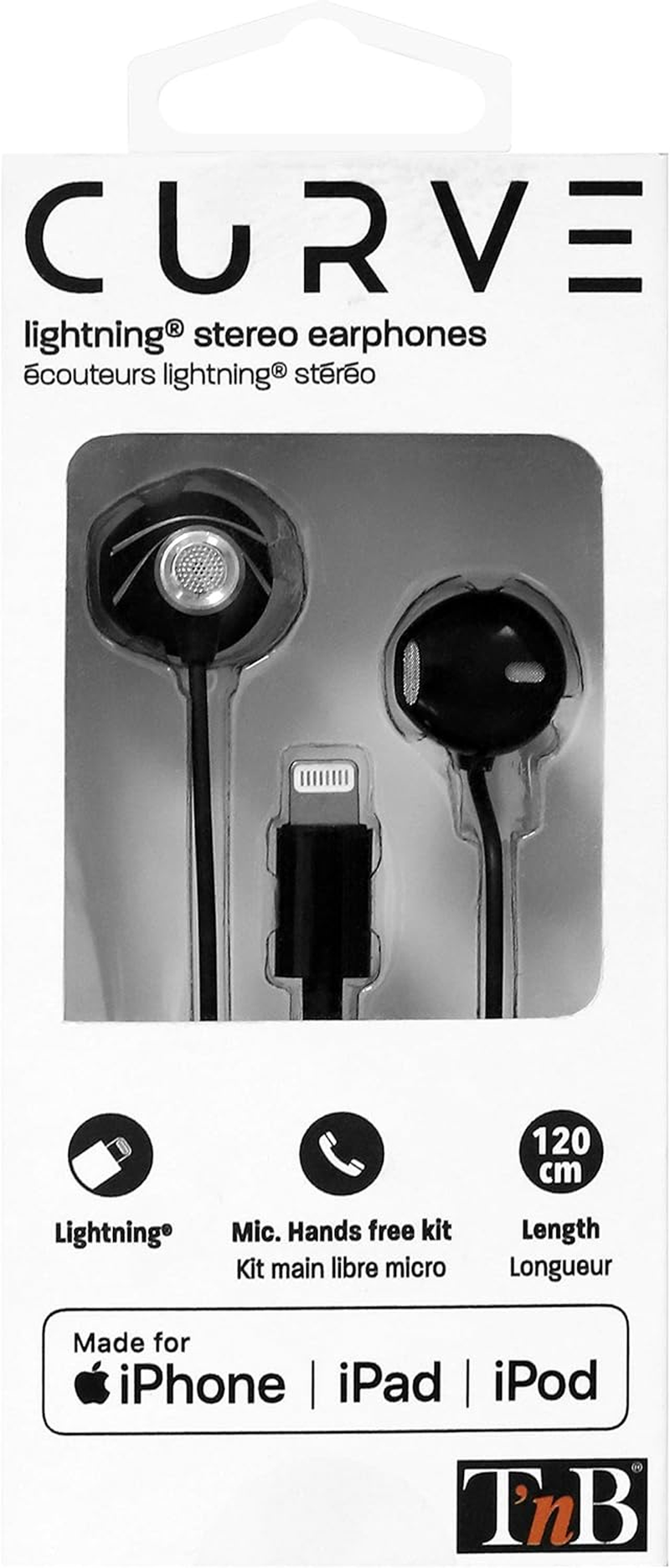 Curv Lightning In-Ear Headphones - Black