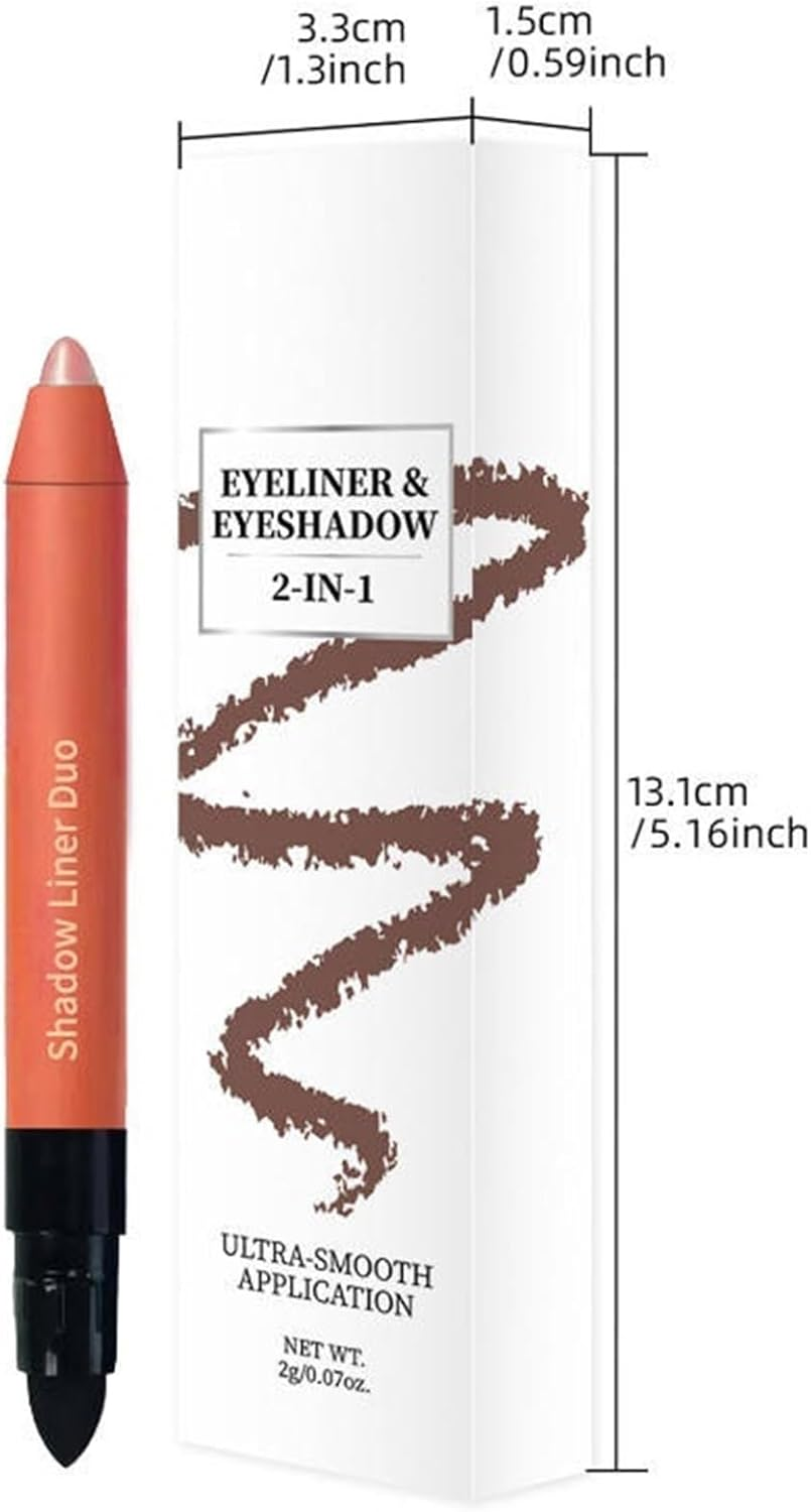 Shadow Liner 2-In-1 Eyeliner & Eyeshadow, for Quick, Vibrant Eyes, Smudge-Proof Wear,Waterproof Eyeshadow Stick for Smoky or Natural Eye Makeup(Smokeshow+Gaze) - Heat+Sizzle image number 2