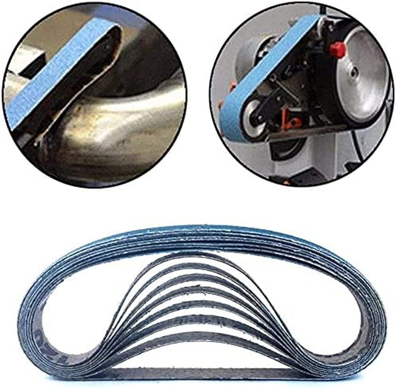 13Mm X 457Mm Aluminum Oxide Sanding Belts, 40/60/80/120/Assorted Grits Sanding Belt for Belt Sander (24 Pack) image number 6