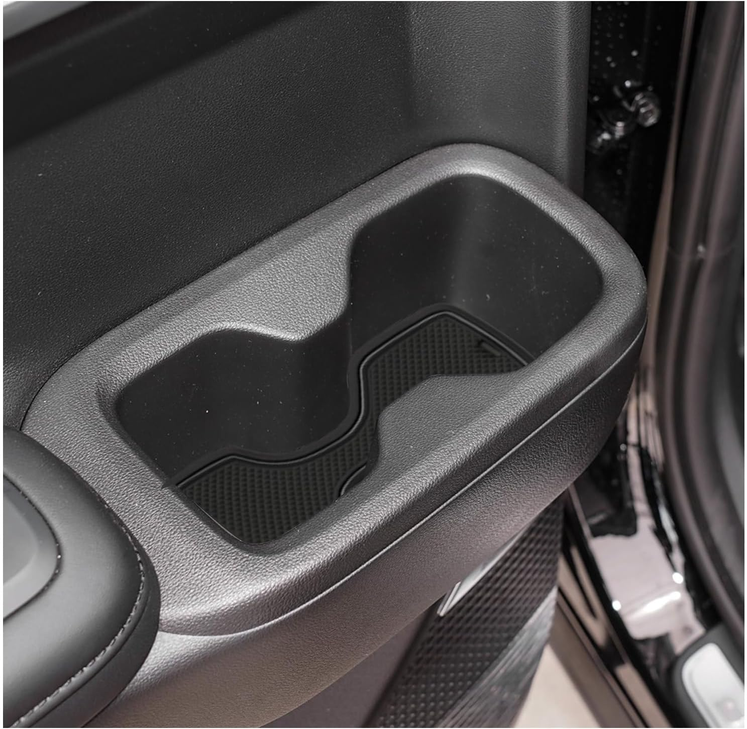 2024 2025 2026 Santa Fe Door Slot Mats Center Console Liner Door Mats for Hyundai Santa Fe 2026 Accessories Compatible with Hyundai Santa Fe Calligraphy/Se/Sel/Xrt/Limited Rubber Mats Black 18Pcs/Set image number 1