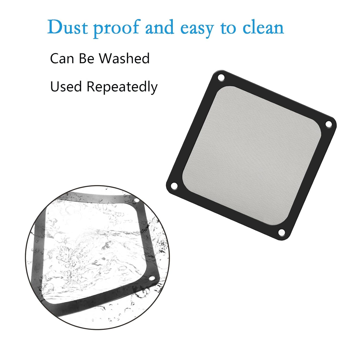 120Mm Fan Filter PC Dust Filter,120 X 120Mm Mesh Magnetic Frame Dustproof Case Cover Fan Grills, for Computer Cooler Routers,12Cm 5Pcs Black image number 1