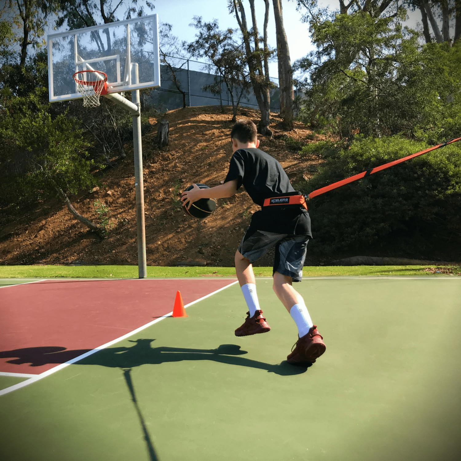 X-PLOSIVE Speed Training Kit/Overload Running Resistance & Release/Harness & Resistance Band, Speed and Agility Equipment for Sprint and Football, Basketball, Soccer/Youth and Adult Ready image number 2