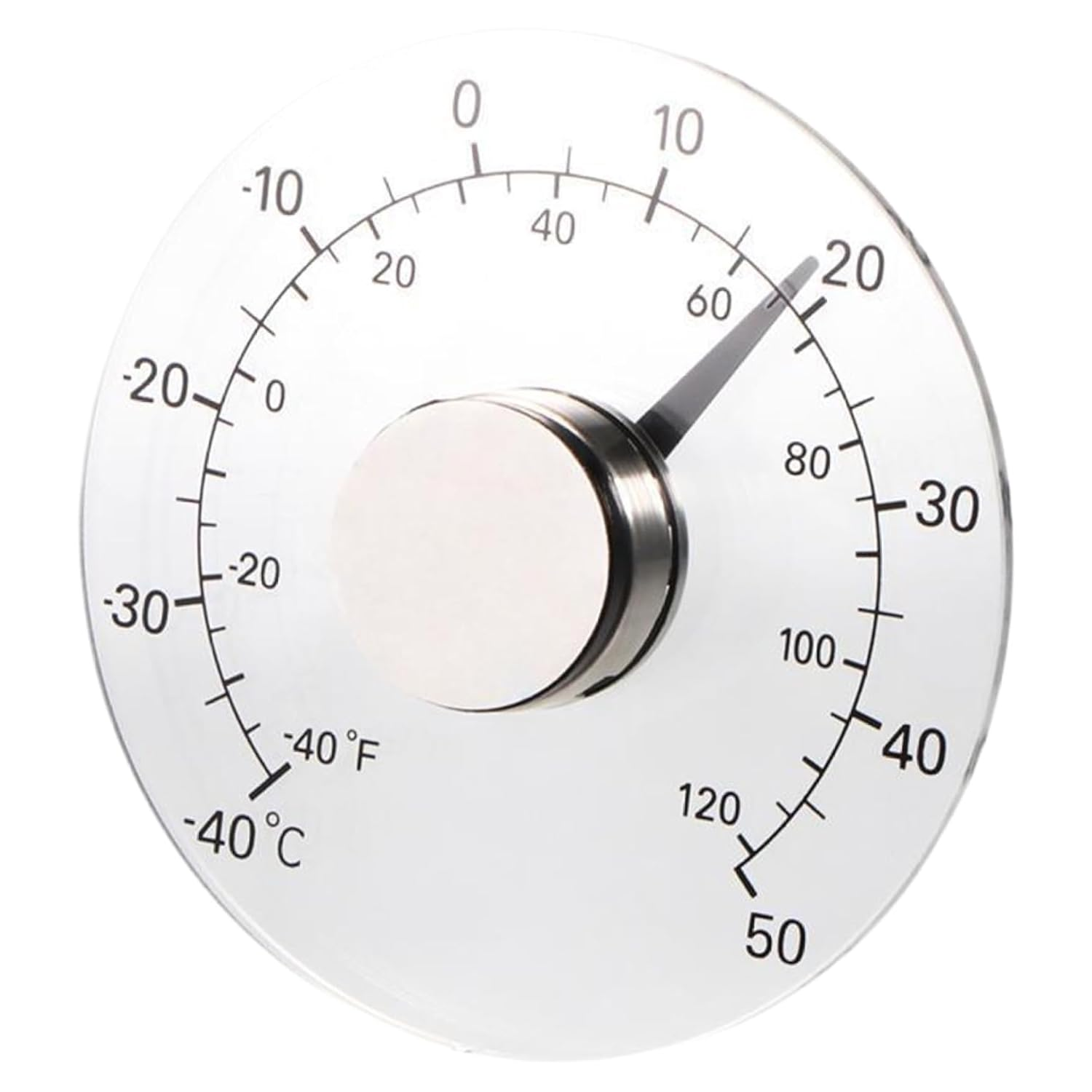 Window Thermometer, Outdoor Thermometer 4.2 Inch Stick on Thermometer Transparent Waterproof Self Adhesive Window Thermometer Easy to Read Portable Weather Thermometers for Outdoor Greenhouse, Outd image number 2