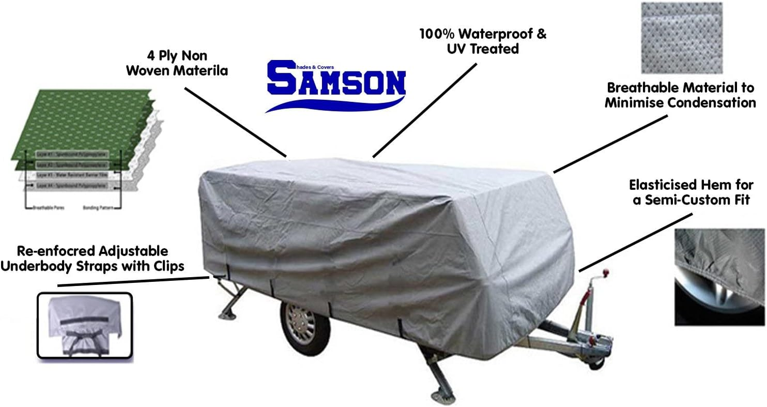 Samson Heavy Duty Trailer Camper Cover 10-12Ft image number 4