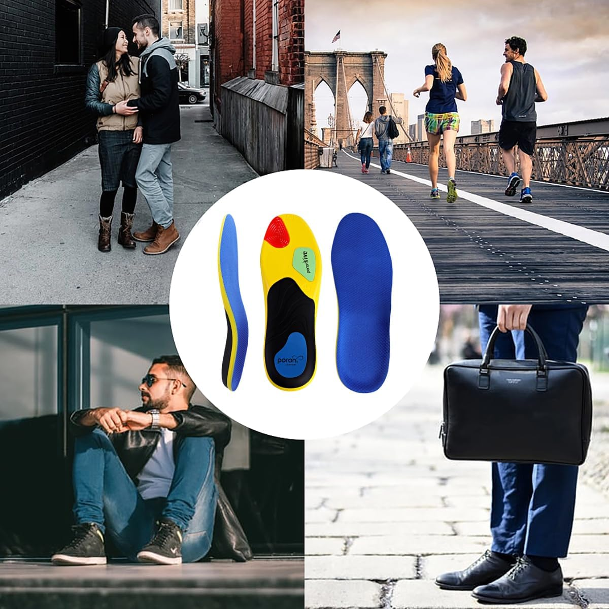 Plantar Fasciitis Insoles Men Women- 220+ Lbs Orthotic Insoles High Arch Support Insoles with Comfort Cushion Orthotic Pain Relief Insoles for Flat Feet Shoe Insole, Absorb Shock with Ever image number 2